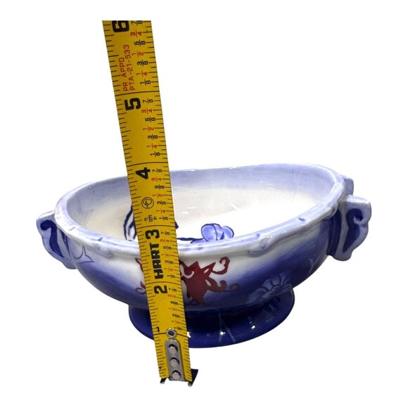 Tracy Porter La Parisienne Collection Hand-Painted Ceramic Bowl Floral & Handles - Picture 5 of 10